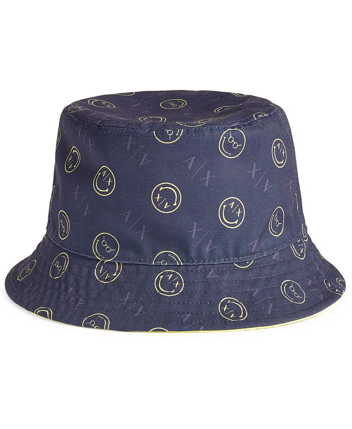A|X Armani Exchange Men's Reversible Smiley Logo-Print Bucket Hat & Reviews  - Hats, Gloves & Scarves - Men - Macy's