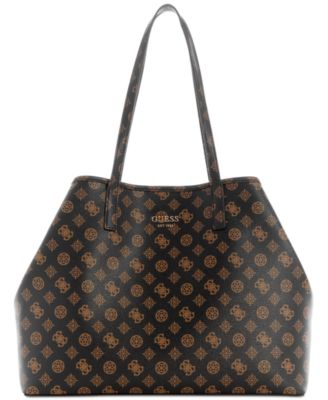 GUESS - Vikky 2 in 1 Faux Leather Monogram Tote