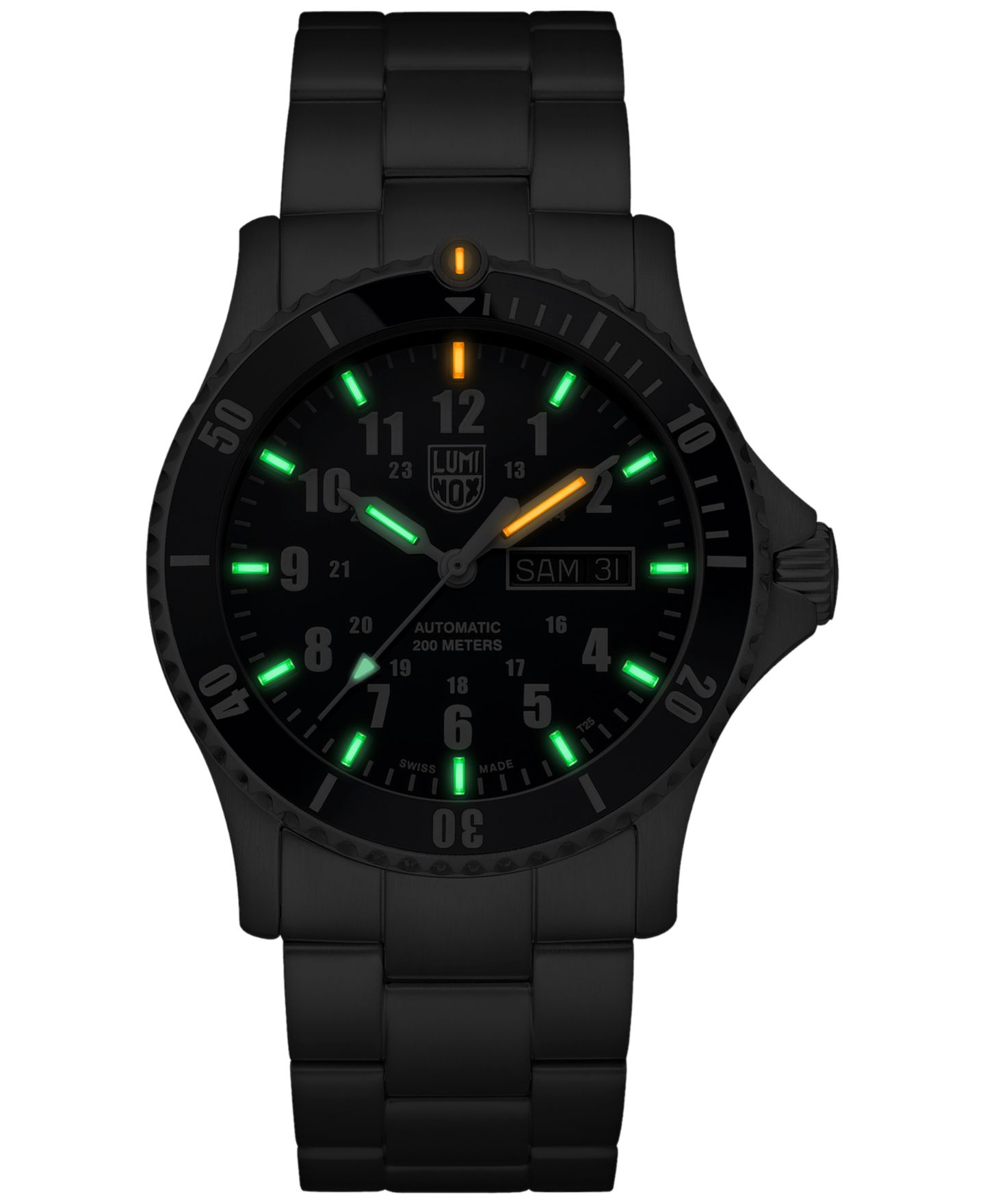 Мужские часы Luminox Swiss Automatic Sport Timer Stainless Steel Bracelet Watch 42mm — фото 6