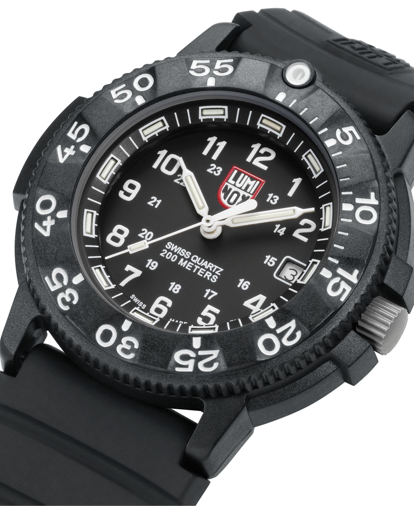 Мужские часы Luminox Swiss Original Navy Seal EVO Series Military Dive Black Rubber Strap Watch 43mm — фото 3