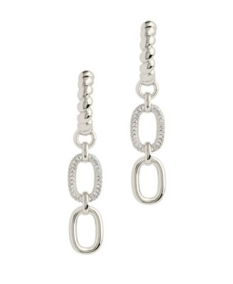 Cubic Zirconia Andi Drop Hoop Earrings