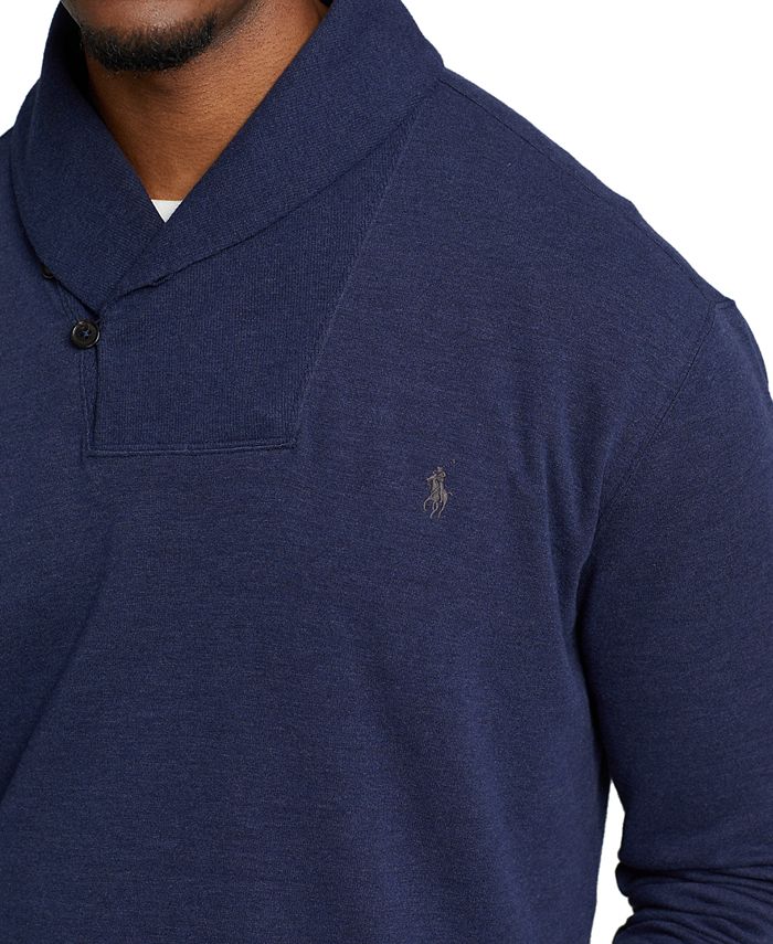 Polo Ralph Lauren Men's Big & Tall Luxury Jersey ShawlCollar Pullover
