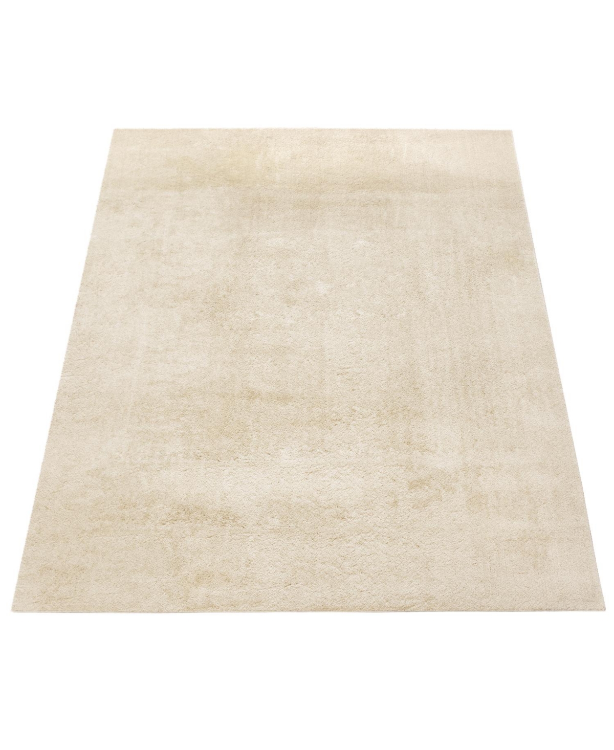 sofia washable area rug solid color with anti-slip backing - 55" x 79"