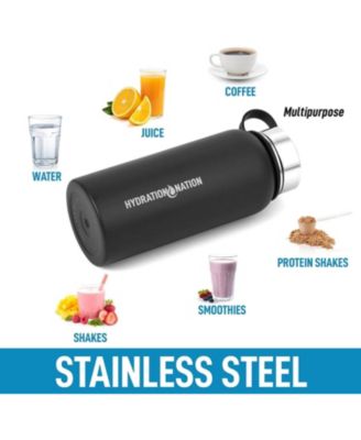 Hydration Nation Stainless Steel 32 oz. Vacuum Insulated Water Bottle
