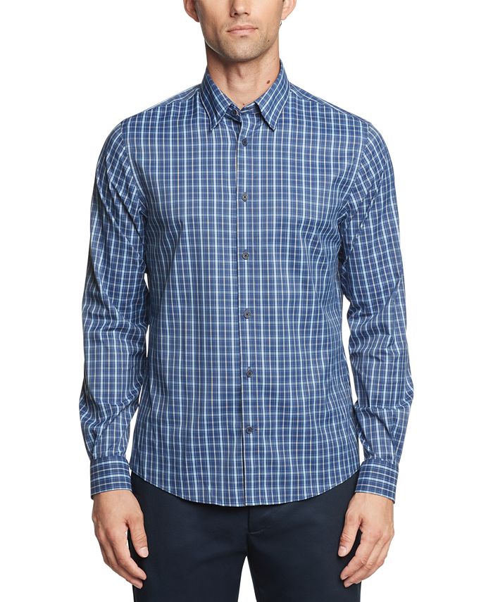 Tommy Hilfiger Men's Tech The No Tuck Slim Fit Stretch Dress Shirt Macy's