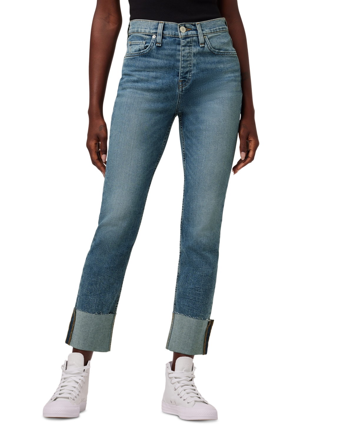  Hudson Jeans Women's Holly High-Rise Straight-Leg Jeans