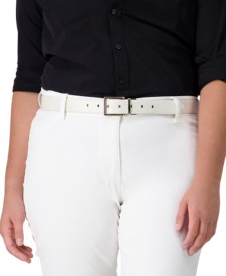 Women's Reversible Leather Pant Belt 