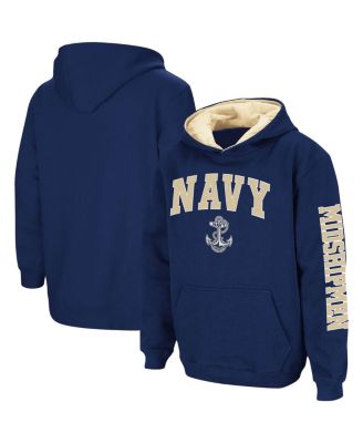 Youth Boys Navy Midshipmen 2-Hit Team Pullover Hoodie