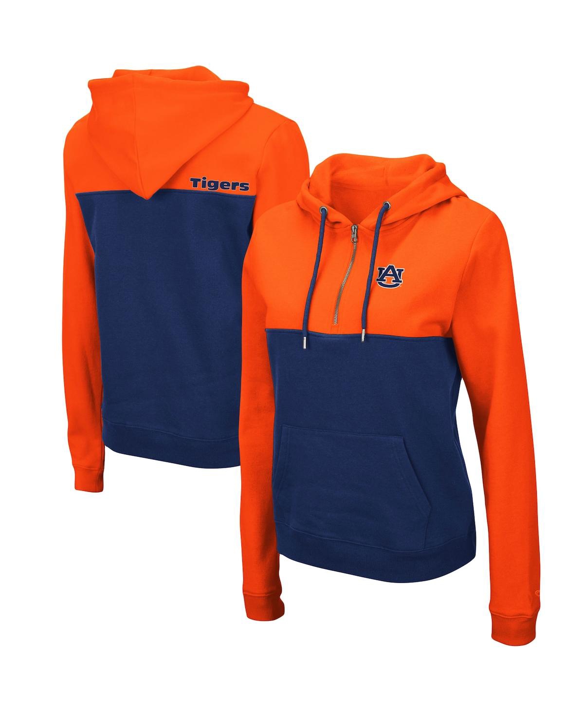 Women's Colosseum Navy Auburn Tigers Aidan Half-Zip Hoodie - Navy