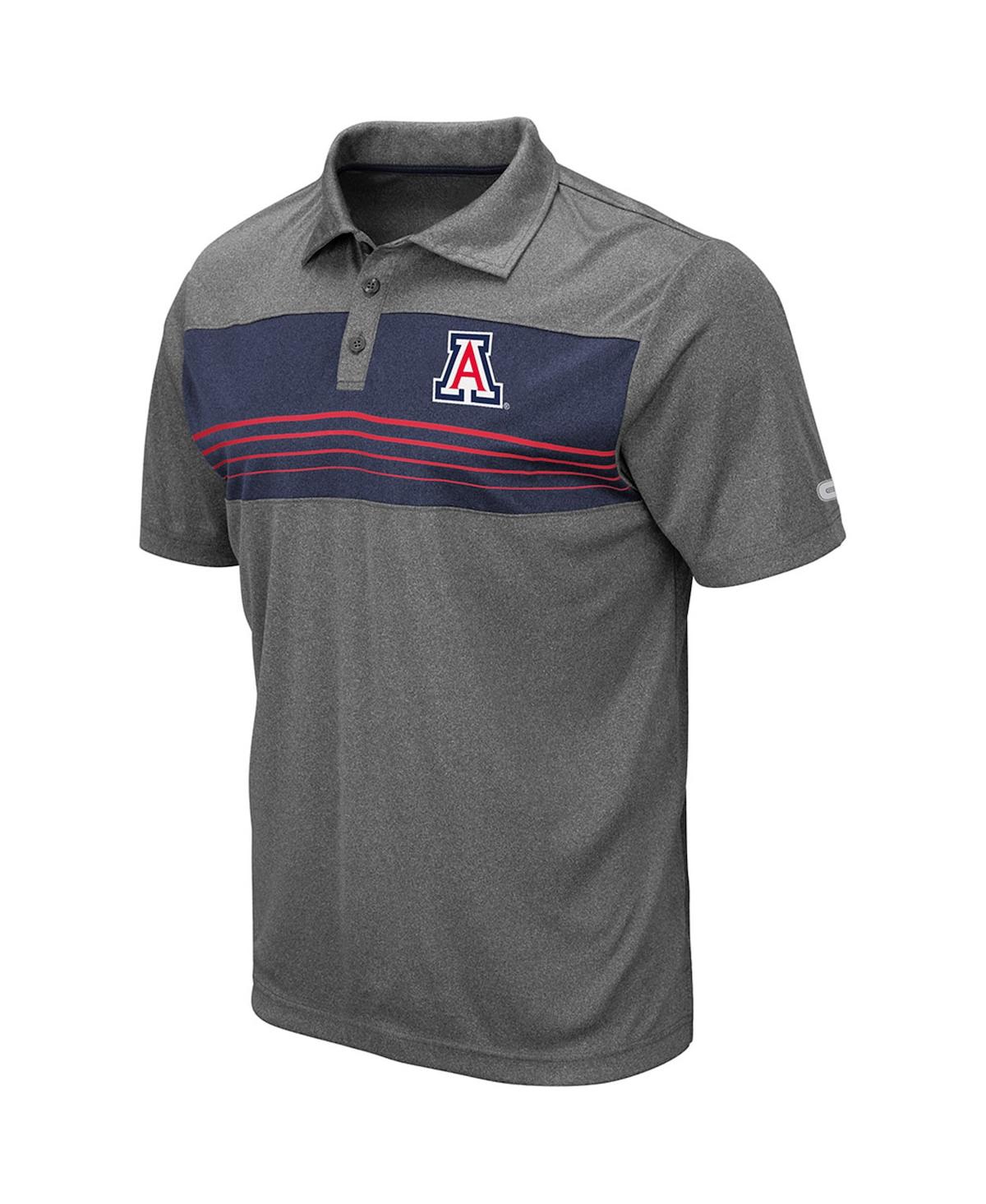 Men's ColosseumArizona Wildcats Smithers Polo Shirt - Heathered Charcoal