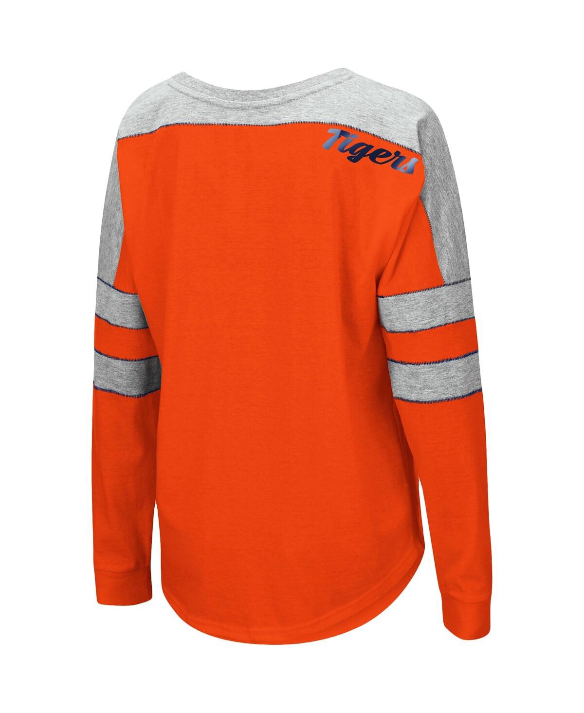 Shop Colosseum Women's  Orange Auburn Tigers Trey Dolman Long Sleeve T-shirt
