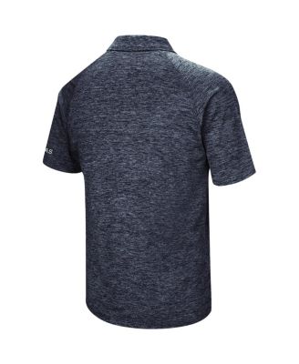 Men's Heathered Navy Georgetown Hoyas Down Swing Raglan Polo Shirt