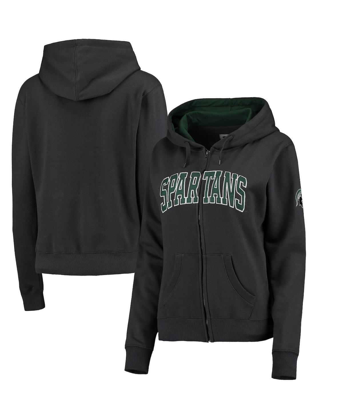 Colosseum Women's Charcoal Michigan State Spartans Arched Name Full-zip Hoodie In Charcoal