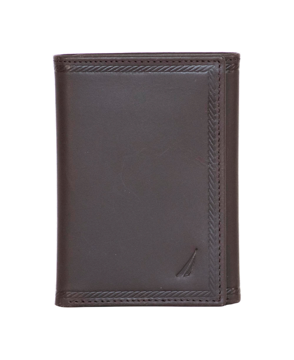 Men's Trifold Leather Wallet - Brown