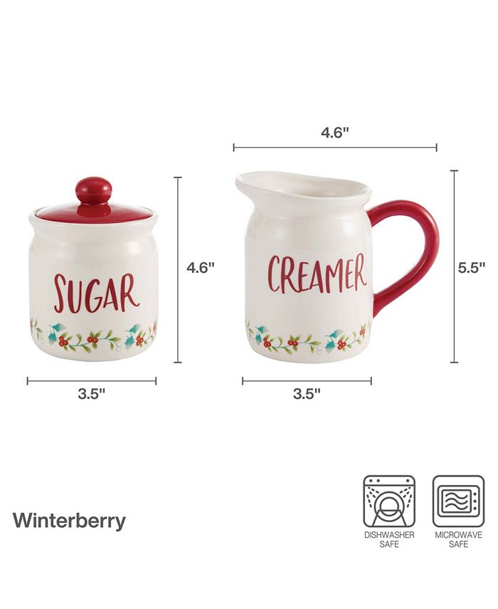 Winterberry Pfaltzgraff 2Piece Sugar and Creamer Set Macy's