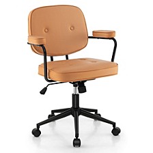 PU Leather Office Chair Adjustable Swivel Leisure Desk Chair