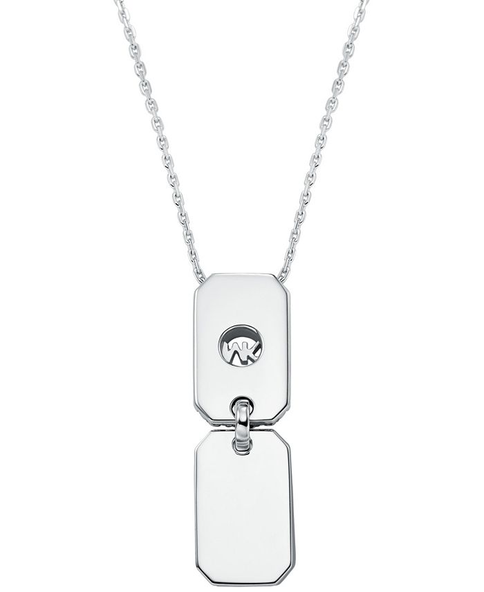 Michael kors dog tag necklace sales