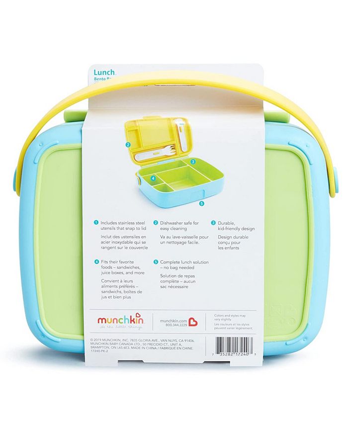 Munchkin Bento Box Toddler Lunch Box, Includes Utensils, Green Macy's