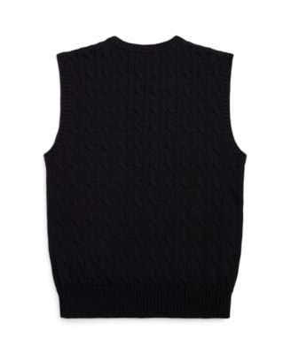 Big Boys Cable- Knit Sweater Vest
