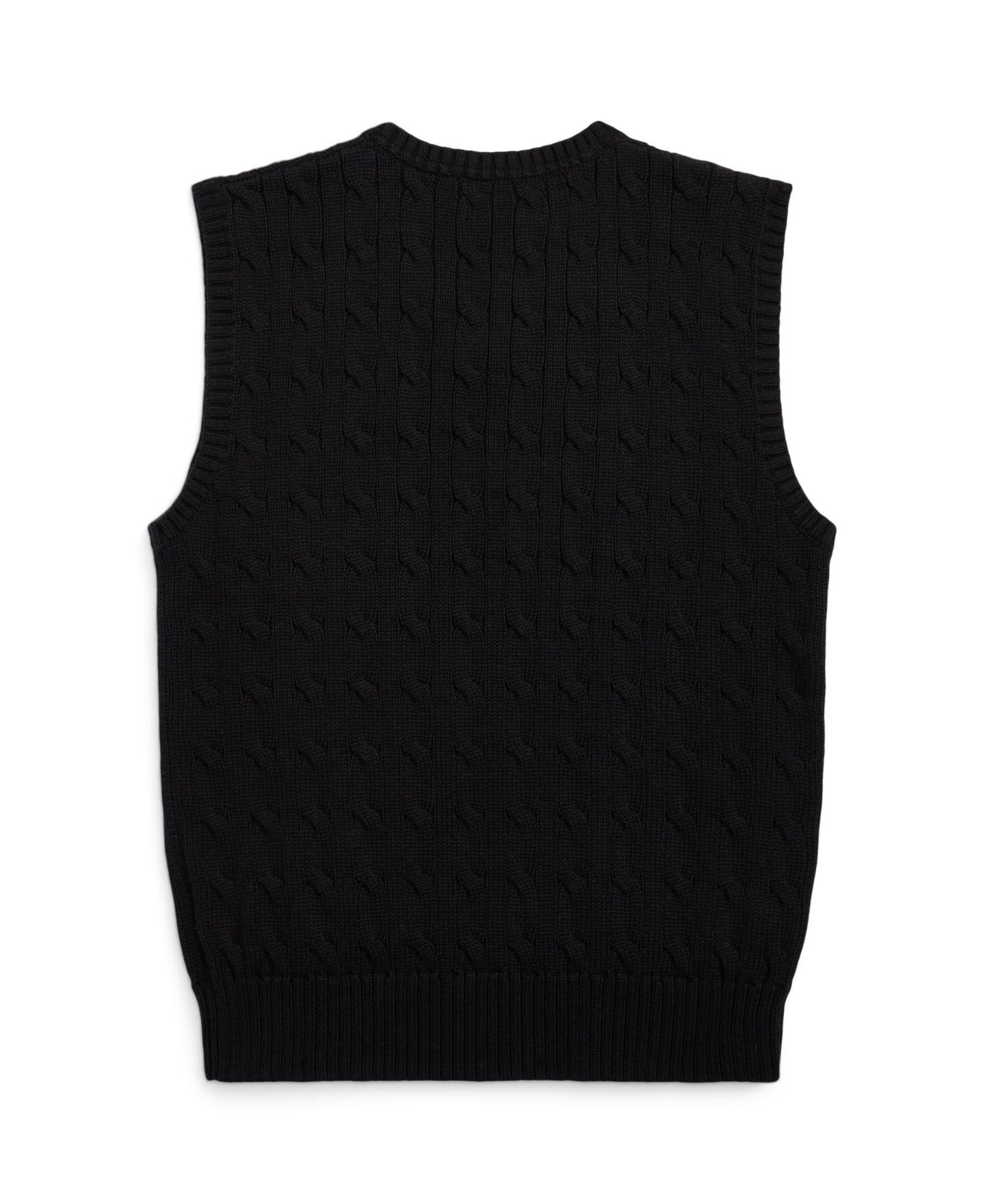 Жилет Polo Ralph Lauren Cable-Knit Sweater Vest для мальчиков, цвет: Чёрный — фото 8