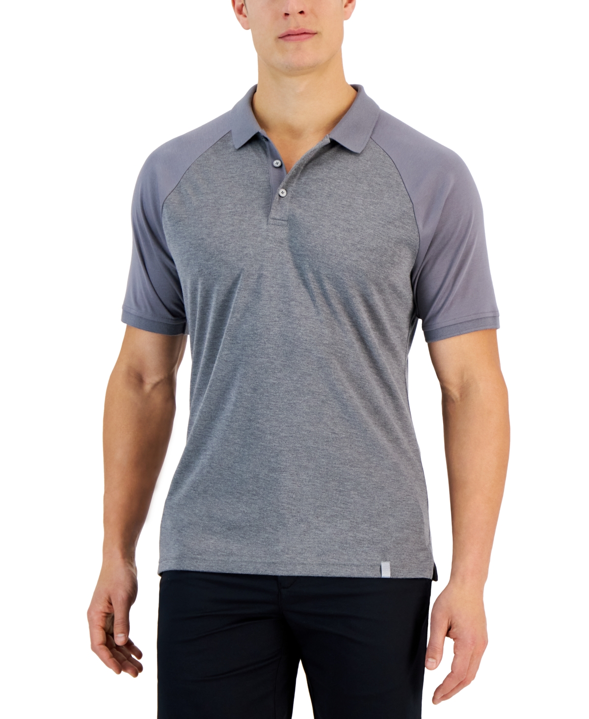 Alfani Men's Alfatech Stretch Solid Polo Shirt, Created For Macy's In Shark