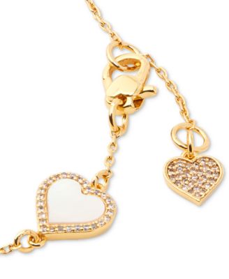 kate spade new york Gold-Tone Pavé & Mother-of-Pearl Heart  display picture 1