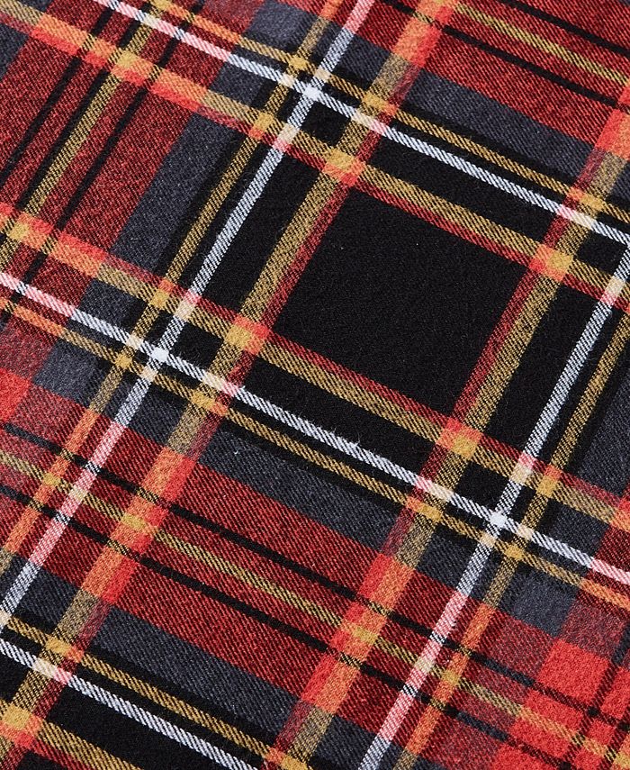 Eddie Bauer Mountain Tartan Cotton Yarn Dye Flannel Reversible Throw
