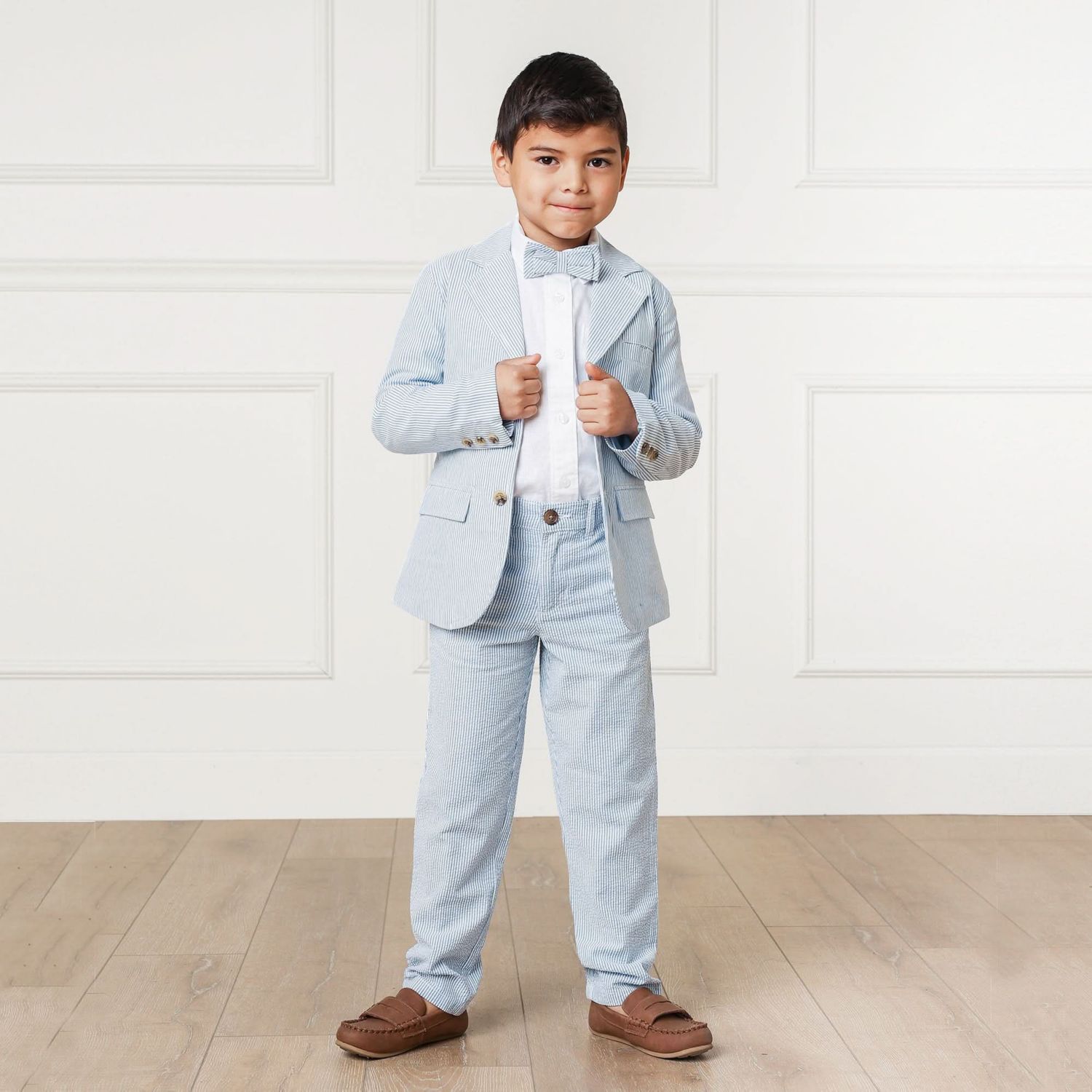 Big Boys Hope and Henry Cotton Seersucker Suit Pant