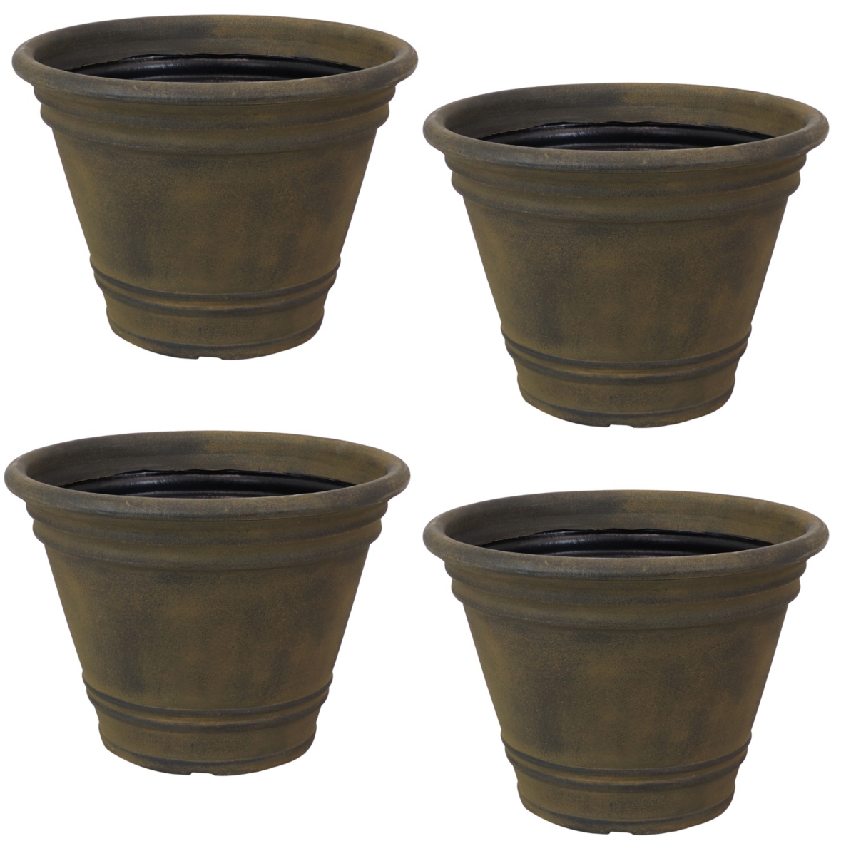 20 in Franklin Unbreakable Polyresin Planter - Sable - Set of 4 - Brown