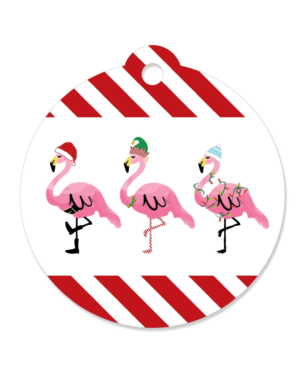 Big Dot of Happiness Flamingle Bells - Paper Straw Decor - Tropical  Flamingo Christmas Party Striped Decorative Straws - Set of 24