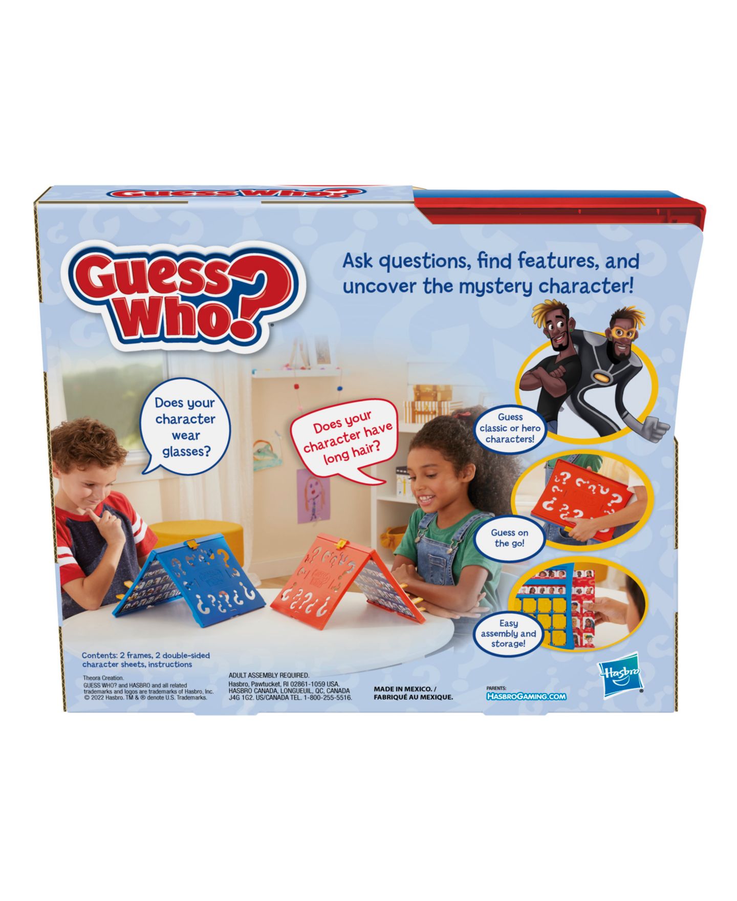 Детская настольная игра Hasbro Gaming Guess Who Classic 2-Player Board Game, Ages 6+ — фото 4