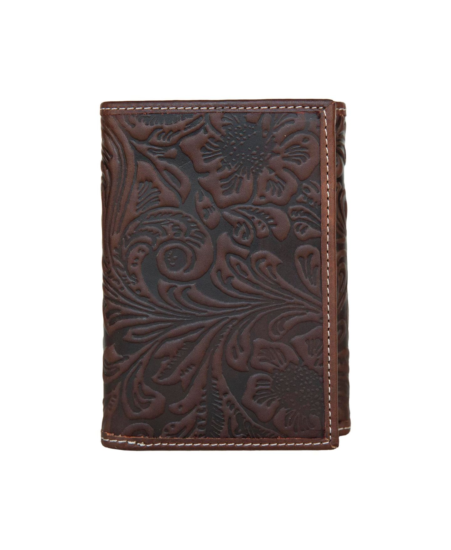 Мужской кошелёк Lucky Brand Western Embossed Leather Trifold Wallet — фото 1