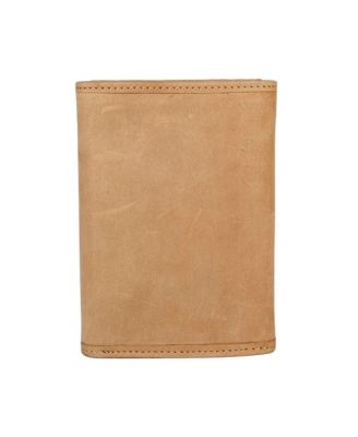 Men's Flag Embossed Leather Trifold Wallet