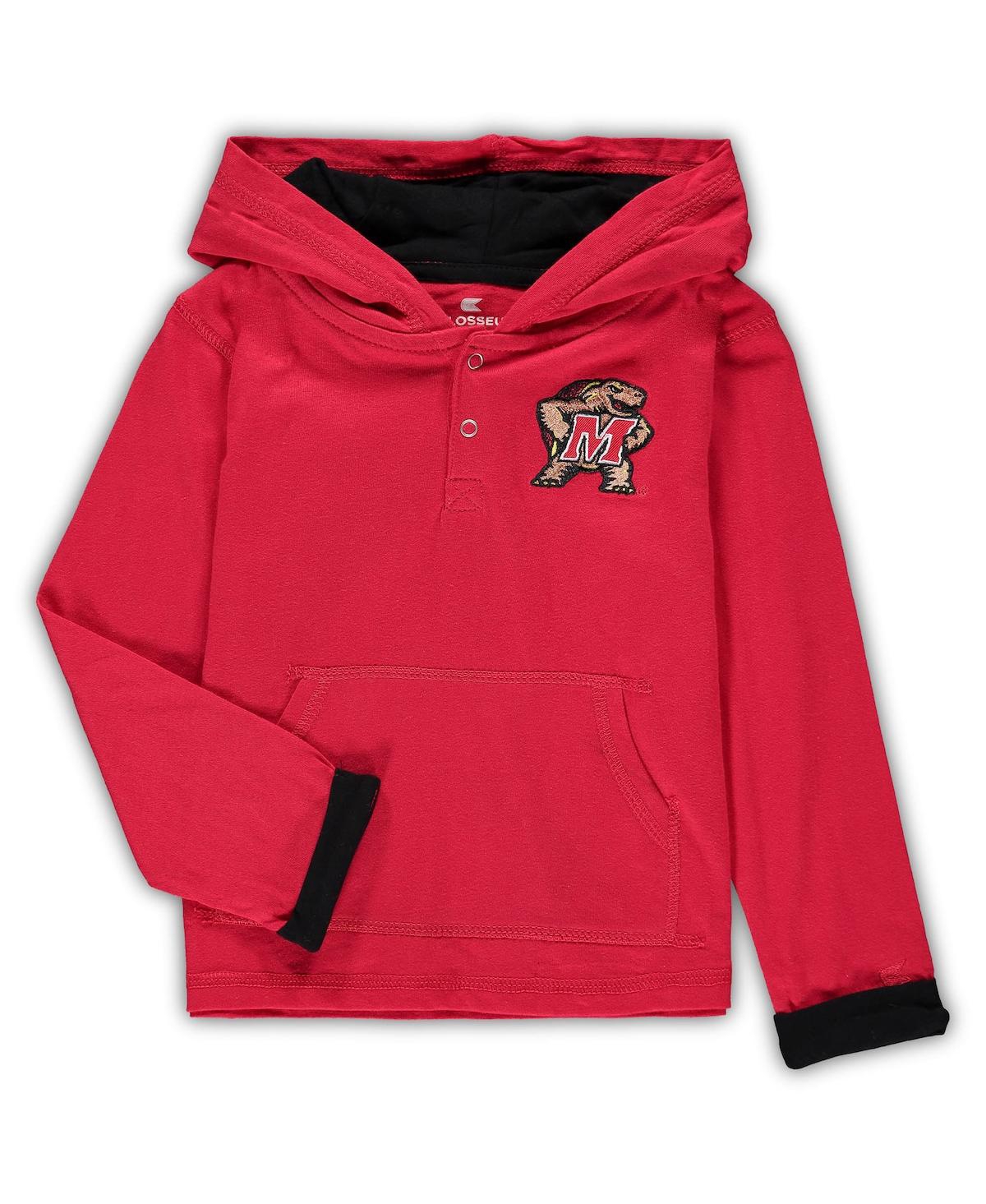Colosseum Toddler Boys  Red, Heathered Gray Maryland Terrapins Poppies Hoodie And Sweatpants Set In Red,heathered Gray