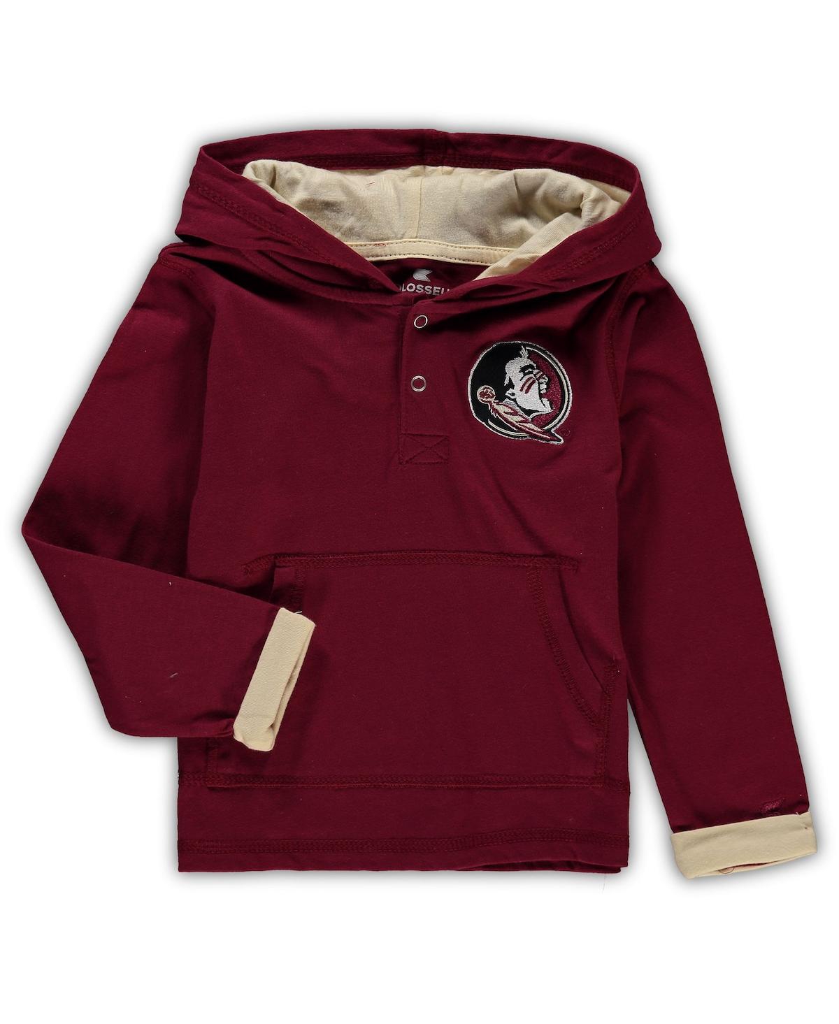 Colosseum Toddler Boys  Garnet, Heathered Gray Florida State Seminoles Poppies Hoodie And Sweatpants In Garnet,heathered Gray