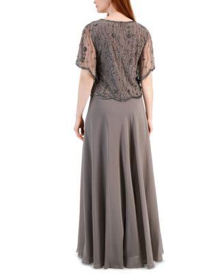 J Kara Beaded Chiffon Gown