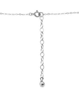 Onyx Teardrop Pendant Necklace in Sterling Silver, 16" + 2" extender, (Also in Blue Howlite & Sodalite), Created for Macy's