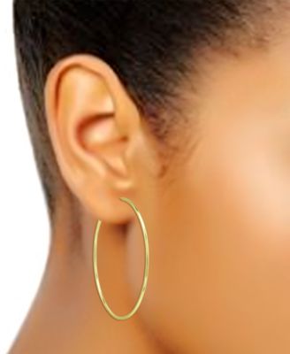 Polished Wire Extra-Large Hoop Earrings, 80mm, Created for Macy's