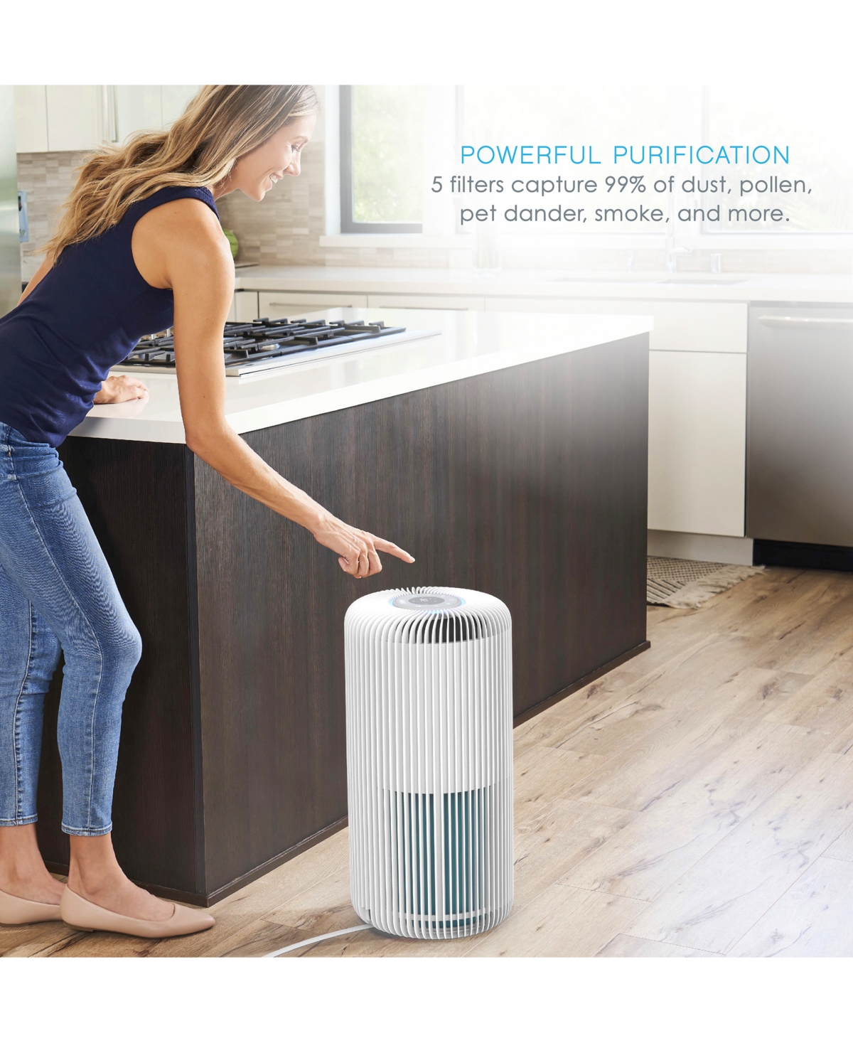 Shop Pure Enrichment Smart 5-in-1 True Hepa Air Purifier In White