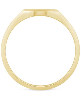 Men's Diamond Polished Signet Ring (1/20 ct. t.w.) in 10k Gold