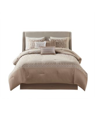 Madison Park Carina Jacquard Comforter Sets Collection Bedding In Neutrals