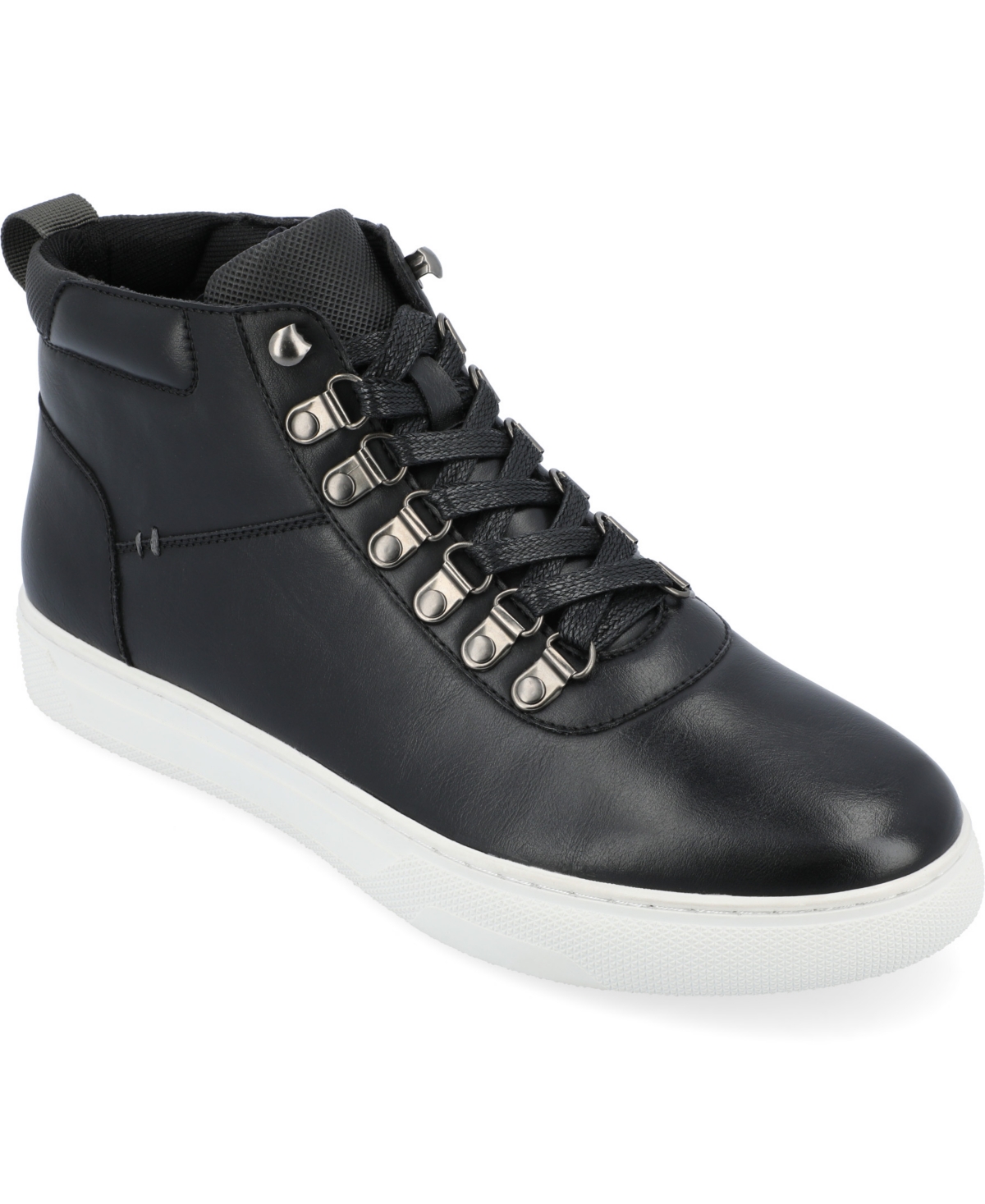 Shop Vance Co. Men's Ortiz Tru Comfort Foam Lace-up High-top Sneaker In Black