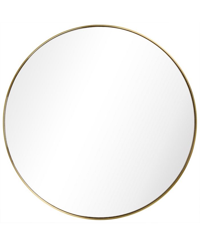Empire Art Direct Ultra Brushed Stainless Steel Round Wall Mirror, 30 ...