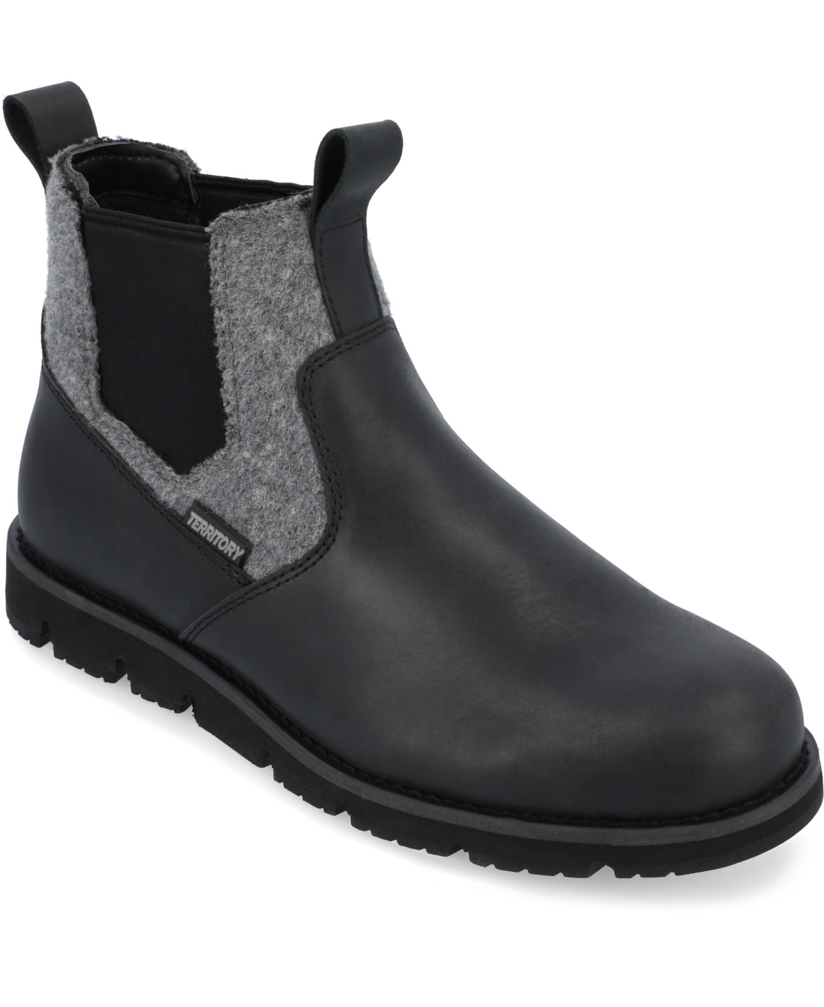 Territory Men's Canyonlands Tru Comfort Foam Pull-on Water Resistant Chelsea Boots In Black