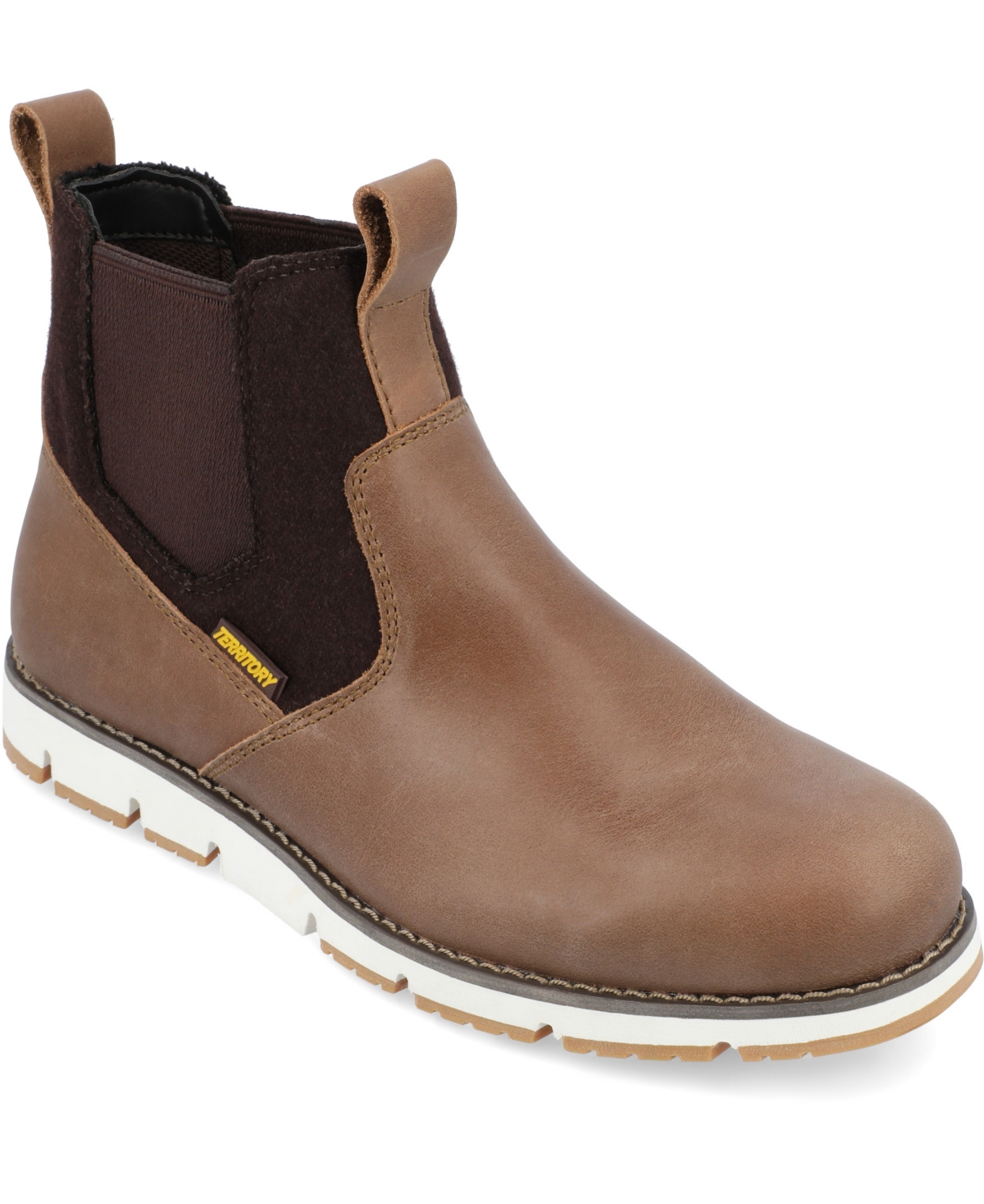 Shop Territory Men's Canyonlands Tru Comfort Foam Pull-on Water Resistant Chelsea Boots In Brown
