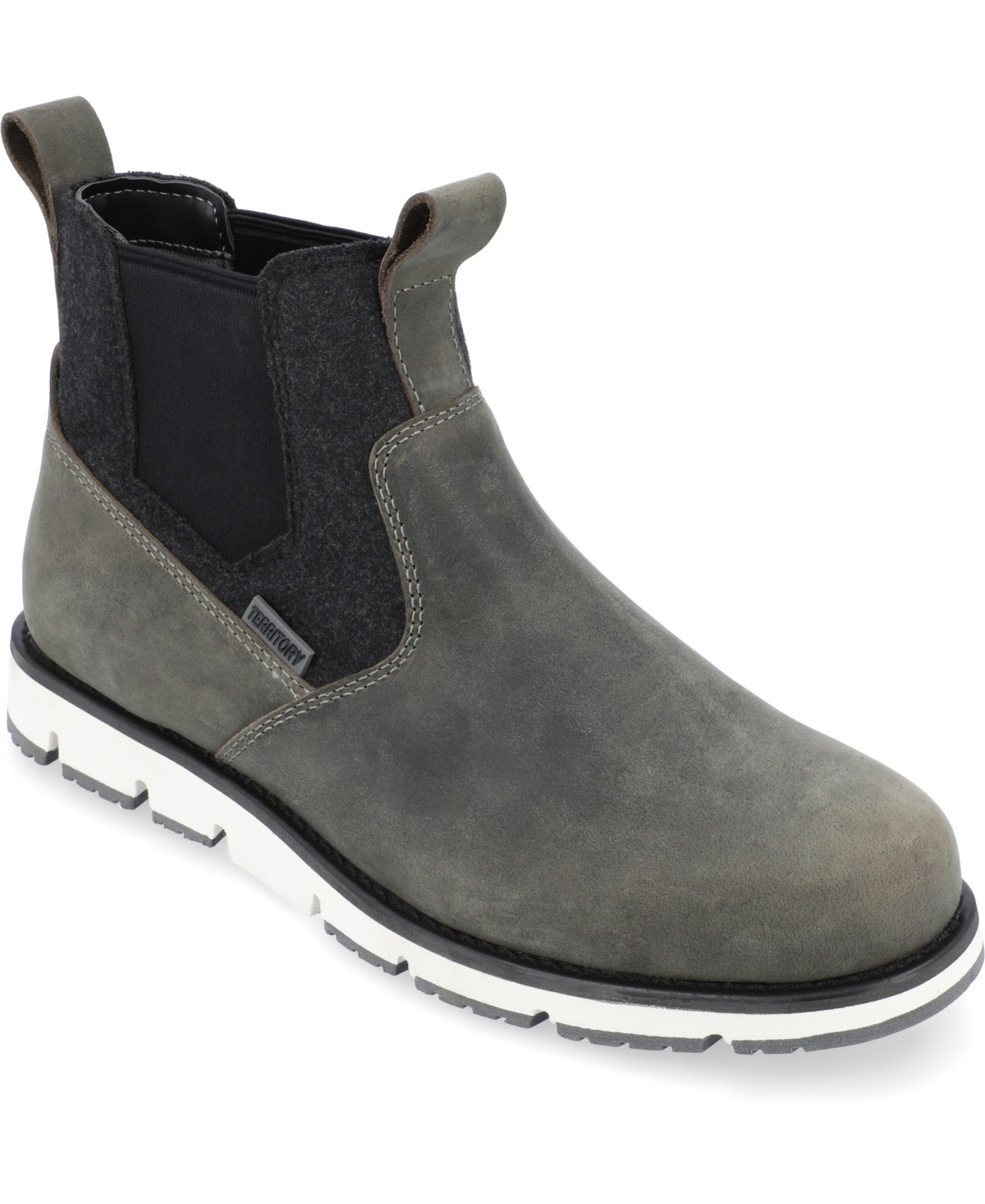 Shop Territory Men's Canyonlands Tru Comfort Foam Pull-on Water Resistant Chelsea Boots In Gray