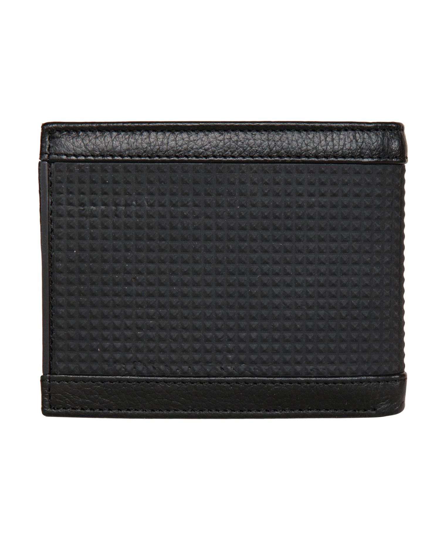 Men's Logo Rubber Leather Bifold Wallet