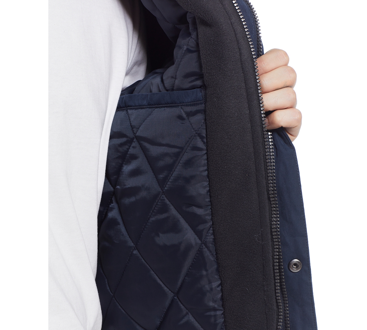 Weatherproof Men's Microfiber Poly Filled Bomber Jacket In Blue