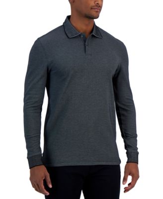 macy's men's long sleeve polo shirts