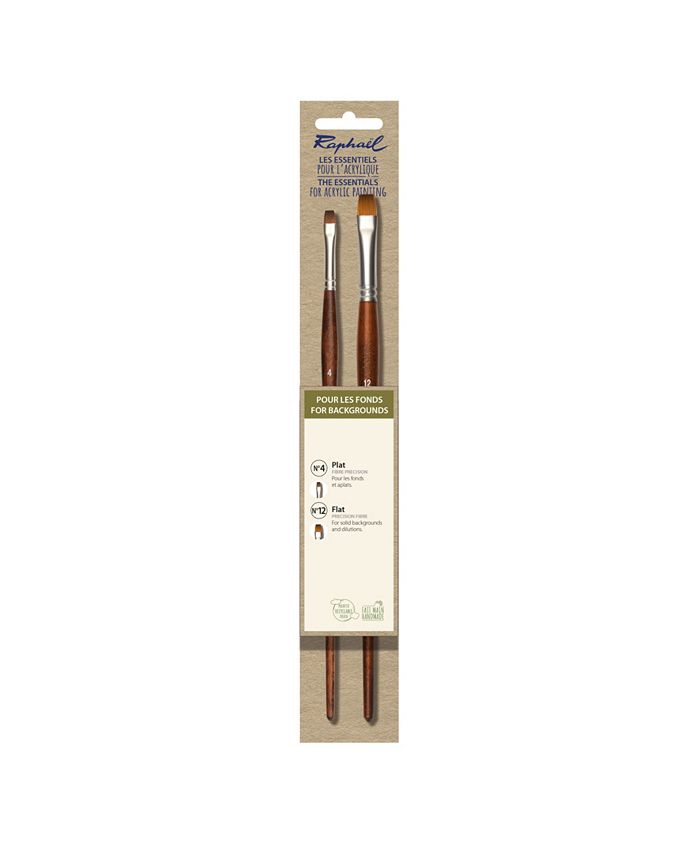 Raphael Essentials for Backgrounds Acrylic and Watercolor Brush 2 Piece